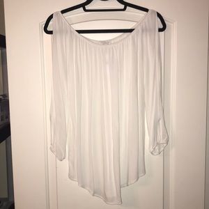 AEO 3/4 sheer white blouse